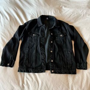 Black Thrifted Jean Jacket
